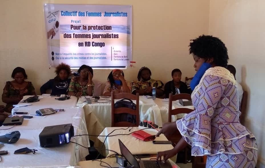 women journalists in DR Congo min